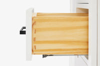 Ariel hepburn 43 in. right offset rectangle sink vanity with 0.75 in. carrara white countertop in white