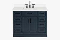 Ariel hepburn 42-43 in. rectangle sink bathroom vanity with countertop 0.75-1.5 edge