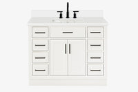 Ariel hepburn 42-43 in. rectangle sink bathroom vanity with countertop 0.75-1.5 edge
