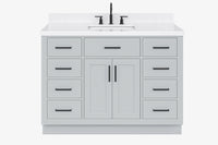 Ariel hepburn 48-49 in. rectangle sink bathroom vanity with  countertop 0.75-1.5 edge