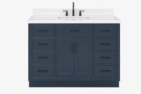 Ariel hepburn 48-49 in. rectangle sink bathroom vanity with  countertop 0.75-1.5 edge