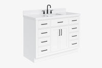 Ariel hepburn 48-49 in. rectangle sink bathroom vanity with  countertop 0.75-1.5 edge