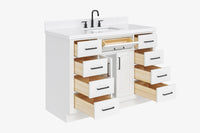 Ariel hepburn 48-49 in. rectangle sink bathroom vanity with  countertop 0.75-1.5 edge