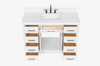 Ariel hepburn 48-49 in. rectangle sink bathroom vanity with  countertop 0.75-1.5 edge