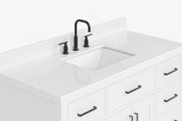 Ariel hepburn 48-49 in. rectangle sink bathroom vanity with  countertop 0.75-1.5 edge