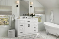 Ariel hepburn 48-49 in. rectangle sink bathroom vanity with  countertop 0.75-1.5 edge