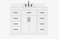 Ariel hepburn 48-49 in. rectangle sink bathroom vanity with  countertop 0.75-1.5 edge