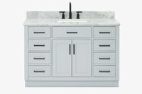 Ariel hepburn 48-49 in. rectangle sink bathroom vanity with  countertop 0.75-1.5 edge