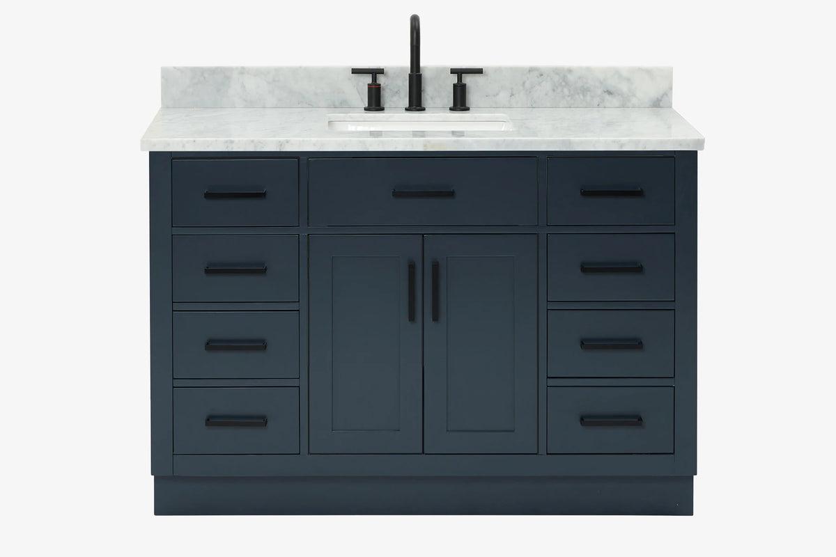 Ariel hepburn 48-49 in. rectangle sink bathroom vanity with  countertop 0.75-1.5 edge