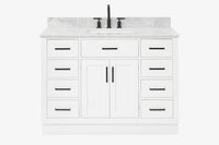 Ariel hepburn 48-49 in. rectangle sink bathroom vanity with  countertop 0.75-1.5 edge