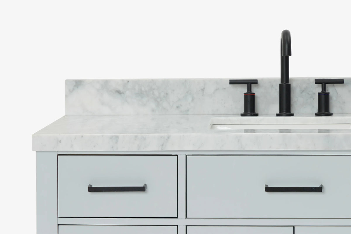 Ariel hepburn 48-49 in. rectangle sink bathroom vanity with  countertop 0.75-1.5 edge