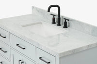 Ariel hepburn 48-49 in. rectangle sink bathroom vanity with  countertop 0.75-1.5 edge