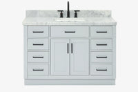 Ariel hepburn 48-49 in. rectangle sink bathroom vanity with  countertop 0.75-1.5 edge