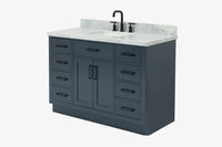 Ariel hepburn 48-49 in. rectangle sink bathroom vanity with  countertop 0.75-1.5 edge