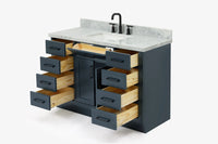 Ariel hepburn 48-49 in. rectangle sink bathroom vanity with  countertop 0.75-1.5 edge