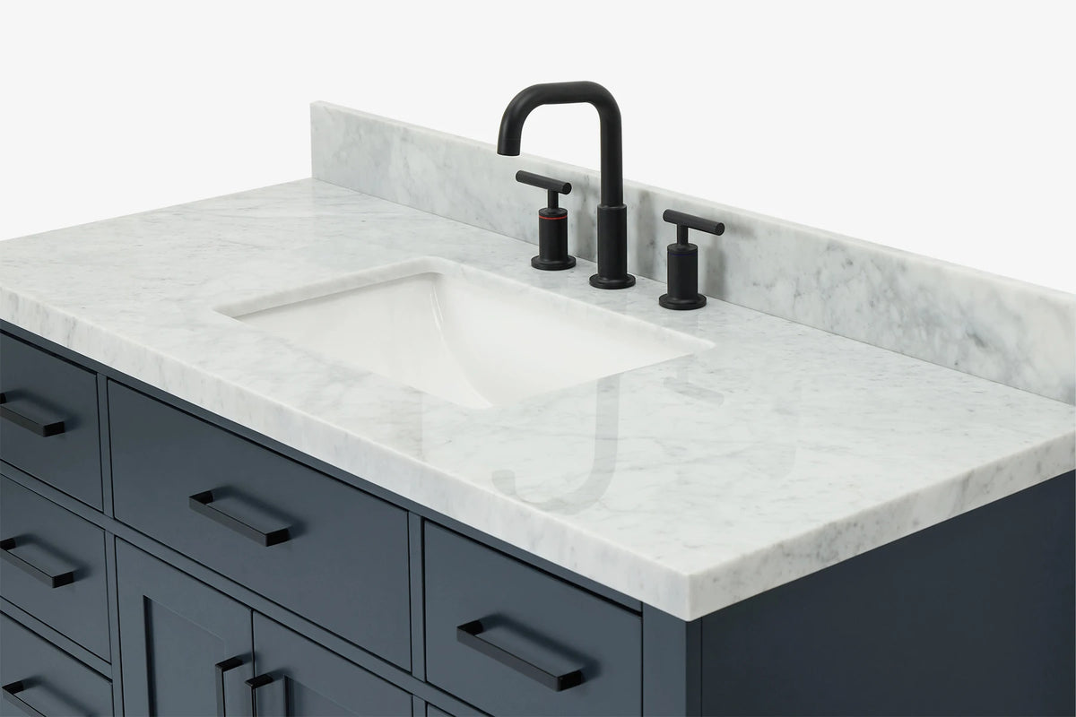 Ariel hepburn 48-49 in. rectangle sink bathroom vanity with  countertop 0.75-1.5 edge