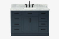 Ariel hepburn 48-49 in. rectangle sink bathroom vanity with  countertop 0.75-1.5 edge