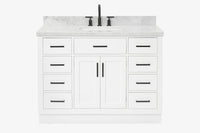 Ariel hepburn 48-49 in. rectangle sink bathroom vanity with  countertop 0.75-1.5 edge