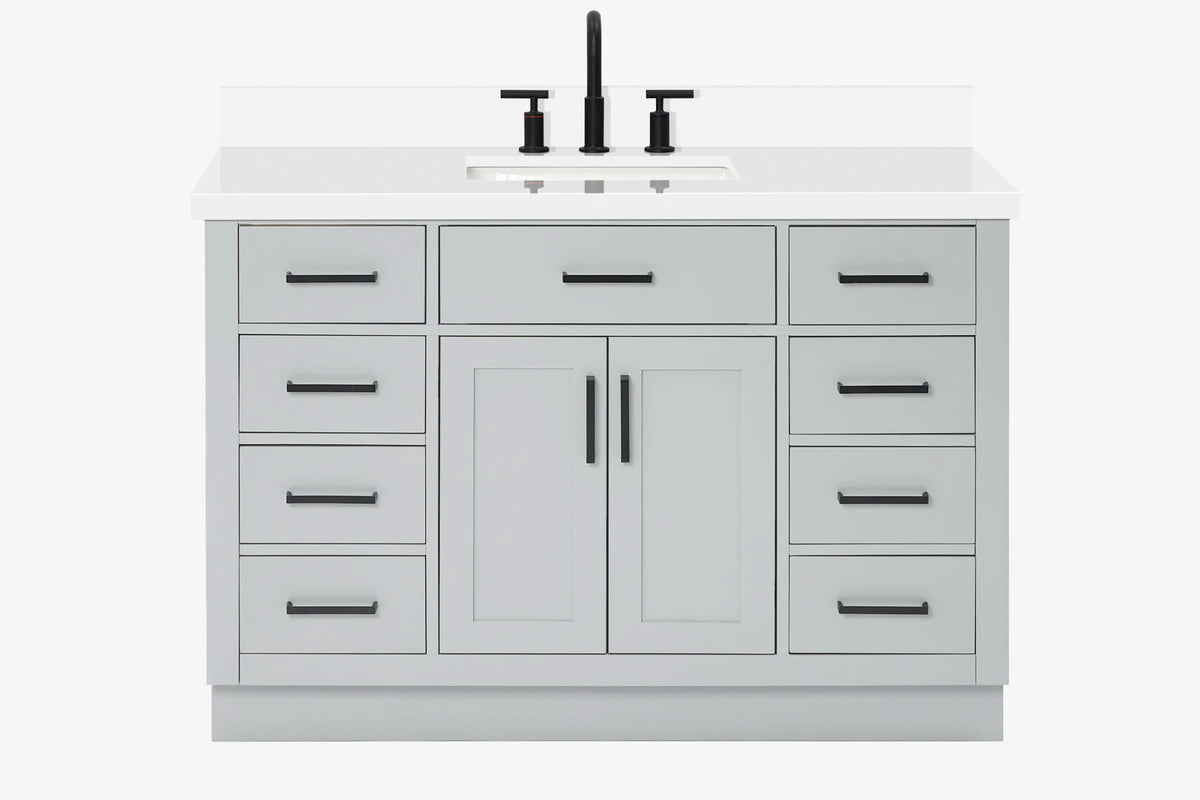 Ariel hepburn 48-49 in. rectangle sink bathroom vanity with  countertop 0.75-1.5 edge