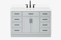 Ariel hepburn 48-49 in. rectangle sink bathroom vanity with  countertop 0.75-1.5 edge