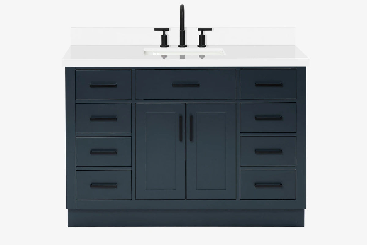 Ariel hepburn 48-49 in. rectangle sink bathroom vanity with  countertop 0.75-1.5 edge