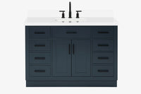Ariel hepburn 48-49 in. rectangle sink bathroom vanity with  countertop 0.75-1.5 edge