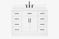 Ariel hepburn 48-49 in. rectangle sink bathroom vanity with  countertop 0.75-1.5 edge