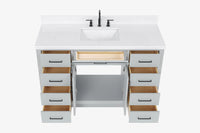 Ariel hepburn 54-55 in. rectangle sink bathroom vanity with countertop 0.75-1.5in. edge