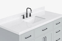 Ariel hepburn 54-55 in. rectangle sink bathroom vanity with countertop 0.75-1.5in. edge