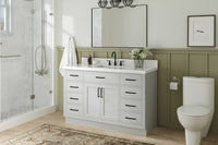 Ariel hepburn 54-55 in. rectangle sink bathroom vanity with countertop 0.75-1.5in. edge