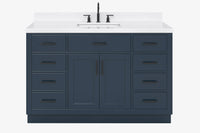 Ariel hepburn 54-55 in. rectangle sink bathroom vanity with countertop 0.75-1.5in. edge