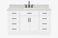 Ariel hepburn 54-55 in. rectangle sink bathroom vanity with countertop 0.75-1.5in. edge