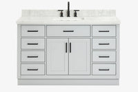 Ariel hepburn 54-55 in. rectangle sink bathroom vanity with countertop 0.75-1.5in. edge
