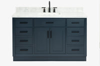 Ariel hepburn 54-55 in. rectangle sink bathroom vanity with countertop 0.75-1.5in. edge