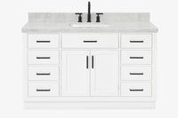 Ariel hepburn 54-55 in. rectangle sink bathroom vanity with countertop 0.75-1.5in. edge