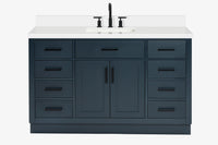 Ariel hepburn 54-55 in. rectangle sink bathroom vanity with countertop 0.75-1.5in. edge