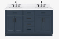 Ariel hepburn 61-62 in. double rectangle sink vanity with 0.75-1.5 in. countertop