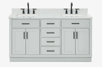 Ariel hepburn 61-62 in. double rectangle sink vanity with 0.75-1.5 in. countertop