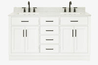 Ariel hepburn 61-62 in. double rectangle sink vanity with 0.75-1.5 in. countertop