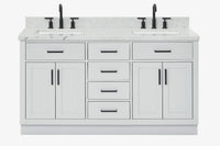 Ariel hepburn 61-62 in. double rectangle sink vanity with 0.75-1.5 in. countertop