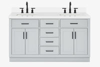 Ariel hepburn 61-62 in. double rectangle sink vanity with 0.75-1.5 in. countertop