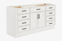 Ariel hepburn 66 inch single sink base cabinet in white