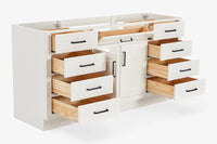 Ariel hepburn 66 inch single sink base cabinet in white