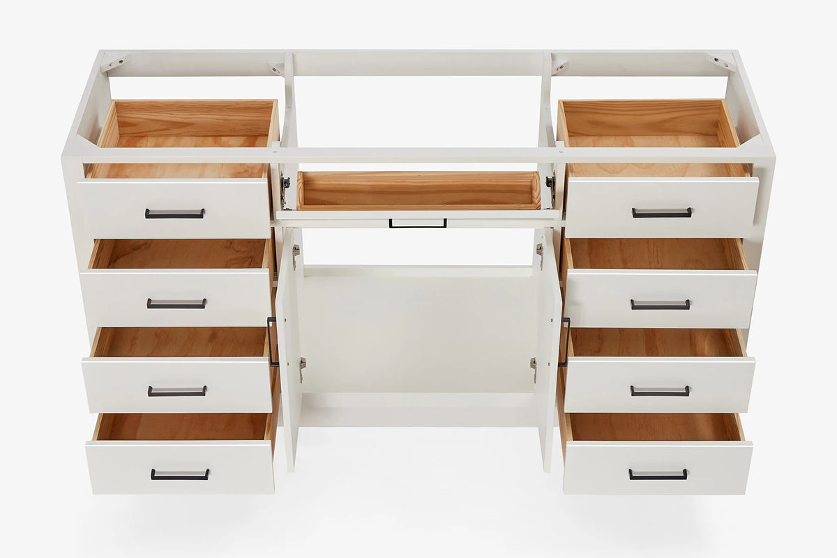 Ariel hepburn 66 inch single sink base cabinet in white