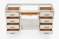 Ariel hepburn 66 inch single sink base cabinet in white