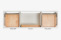 Ariel hepburn 66 inch single sink base cabinet in white