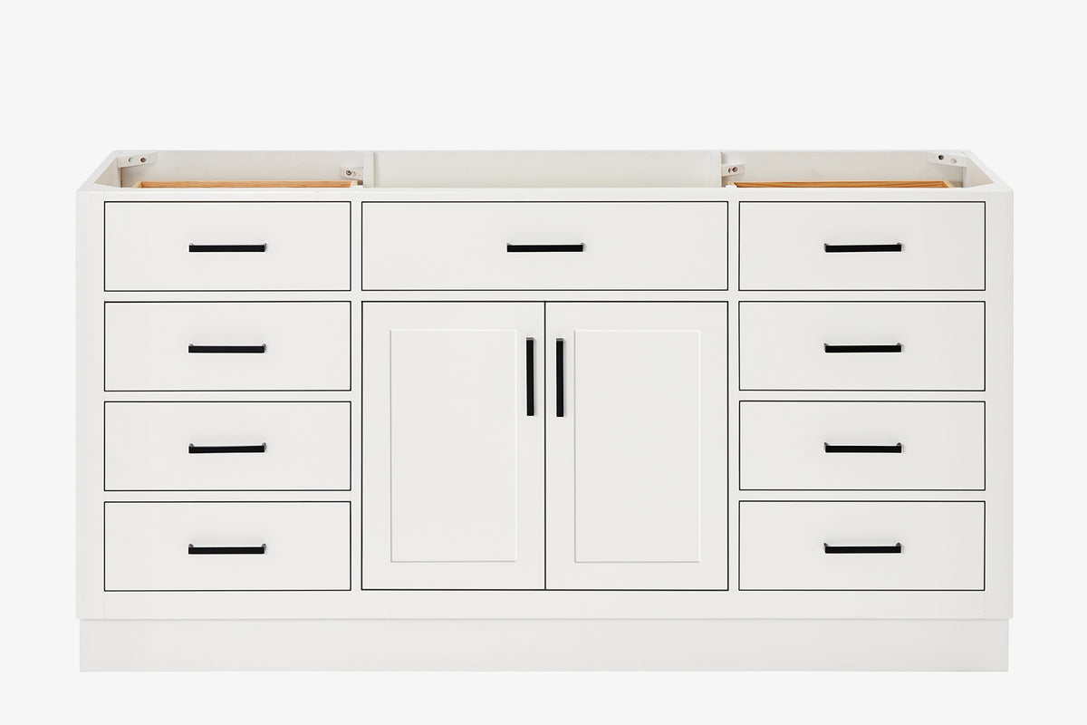 Ariel hepburn 66 inch single sink base cabinet in white
