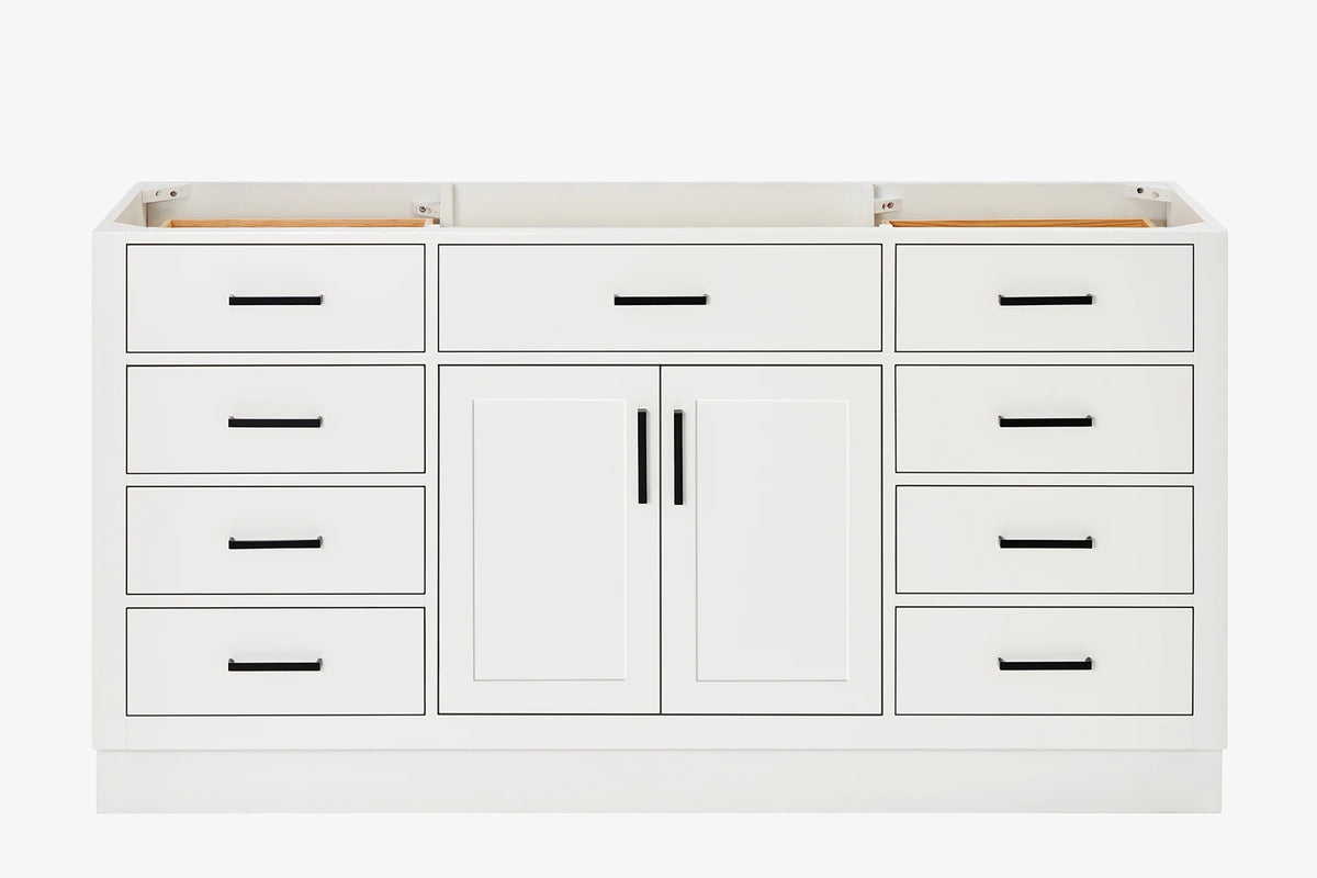 Ariel hepburn 66 inch single sink base cabinet in white