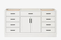 Ariel hepburn 66 inch single sink base cabinet in white