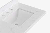 Ariel hepburn 72 in. double rectangle sink bathroom vanity with carrara white quartz countertop 1.5 edge in grey